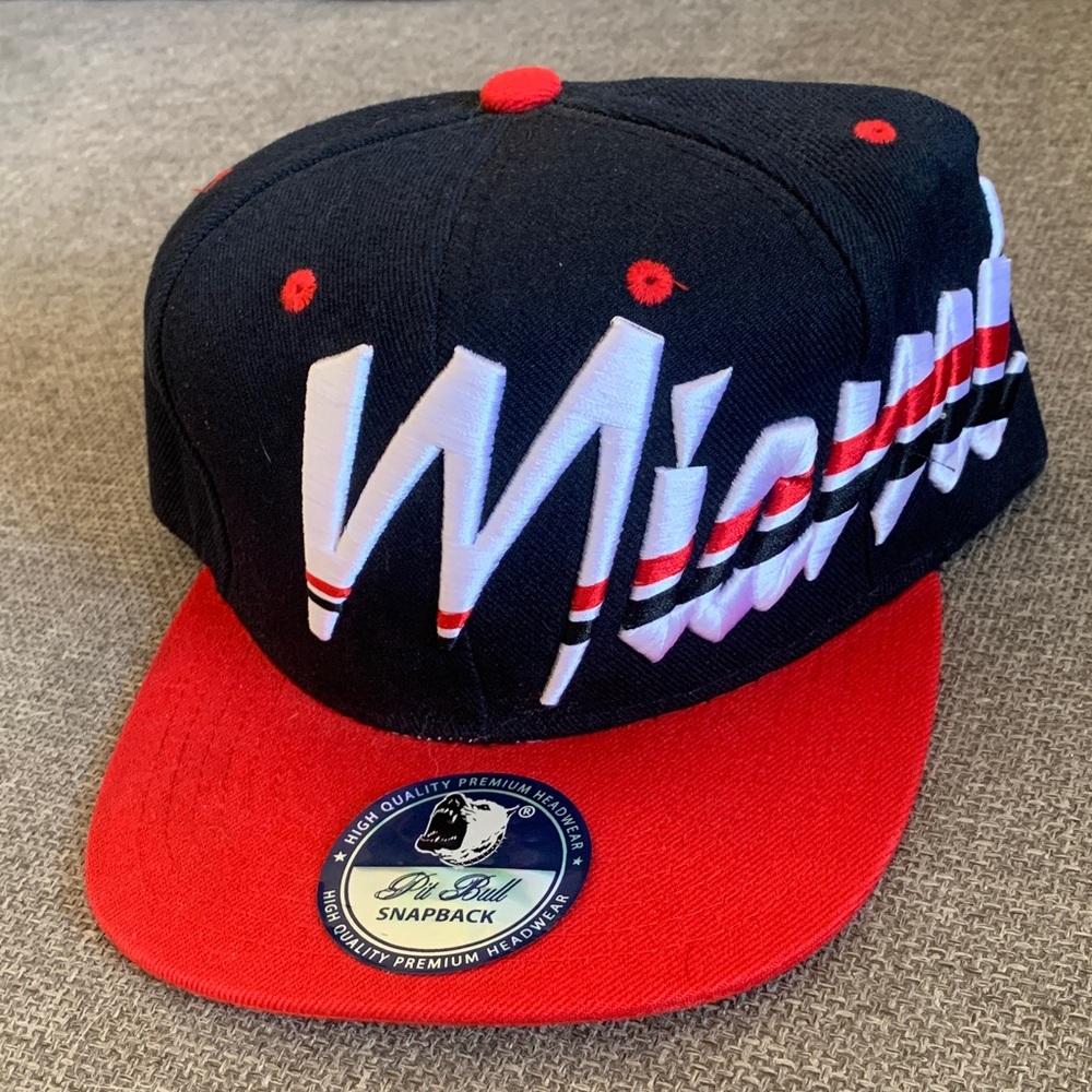 Embroidered Miami Pit Bull Unisex SnapBack Sports Hat Cap